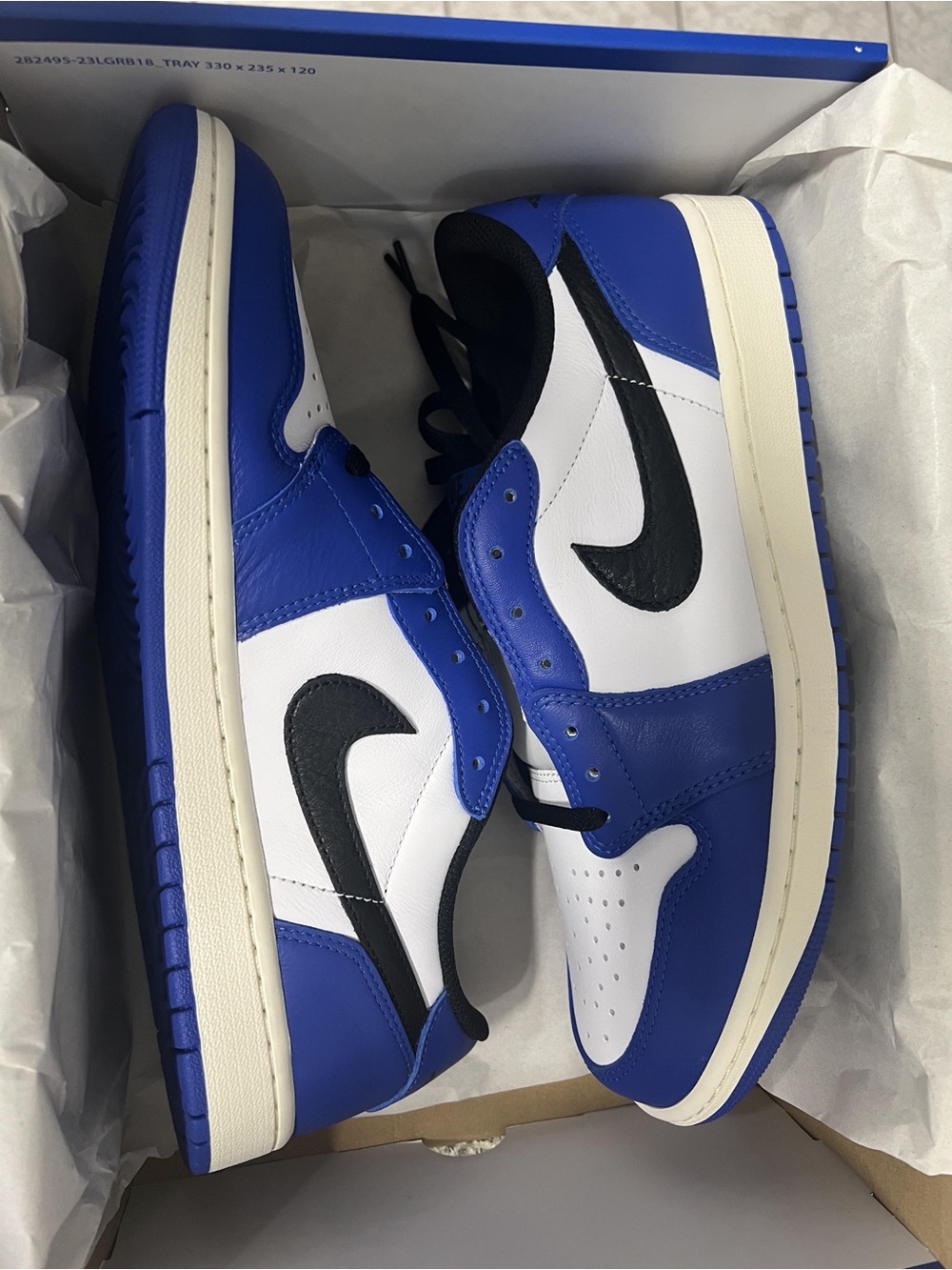 CZ0790-140 Nike Air Jordan 1 Retro Low OG Game Royal (Men's) Sz 11.5 - Picture 3 of 5
